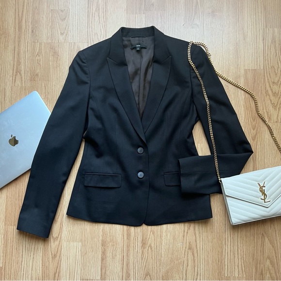 Hugo Boss Jackets & Blazers - Hugo Boss Jaellena 2-button deep brown wool blazer